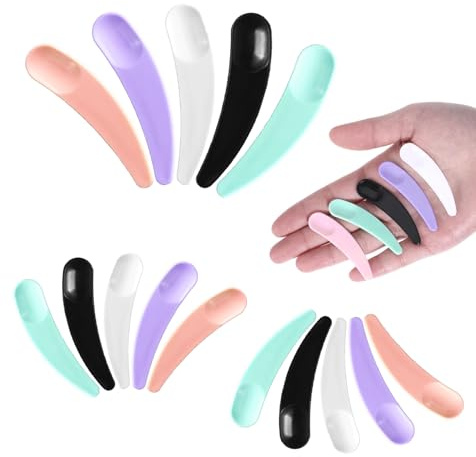 Wopanxye 200 Pack Cosmetic Spatulas, Small Lip Mask Applicator, Makeup Spatula, Multipurpose Mini Spoon Stick for Cream Lotion Mixing, Skincare, or Scraping Jars, Homemade Face Mask Scraper, 5 Colors