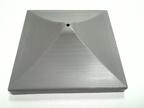 Fence Post Grey Protection Caps Fit a Wooden Post 75 x 75 (3 x 3) but we Advise that They are Fixed in Place as They Measure 85 x 85mm - Pack of 20