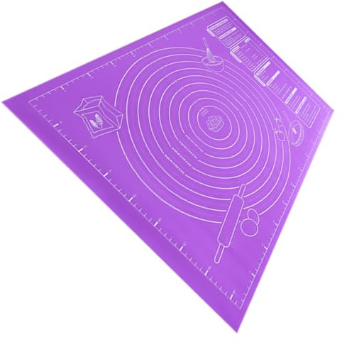 ULTECHNOVO Tapete de Silicona para Amasar Repostería Alfombrilla Antideslizante con Medidas Reutilizable y Fácil de Limpiar para Masa Pizza y Pan Accesorio de Cocina Práctico