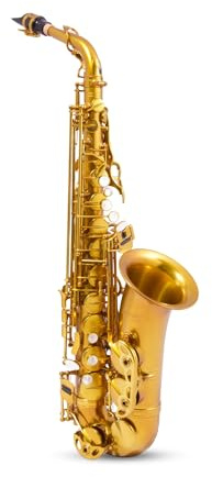 BetterSax Session Alto Saxophone Matte Dark Gold Finish — Hand-Crafted Professional Saxophone — Enhanced Tone, Projection & Ergonomics — Includes Professional Hand-Finished Mouthpiece