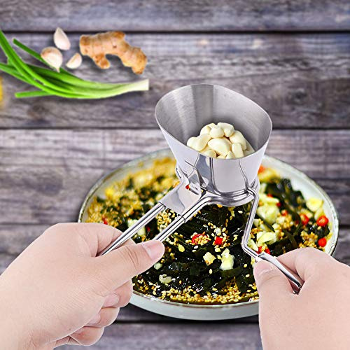 KIMISS Molinillo Manual de Hierbas para Cocina, Picador de Cilantro Portátil de Acero Inoxidable y Molinillo de Especias Vegetales para Moler Verduras Rápidamente