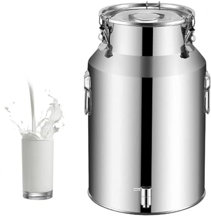 Seal 5 Gallon Milk Transport Can Seal Storage Can for and Wine Liquid Solids Kitchen Storage,Capacity-5L
