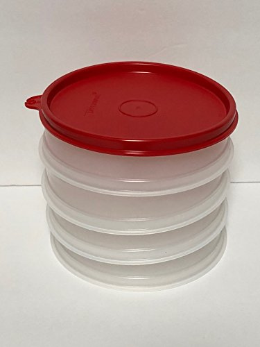 Tupperware Hamburger Freezer Set 4 Contenitori Red Seal