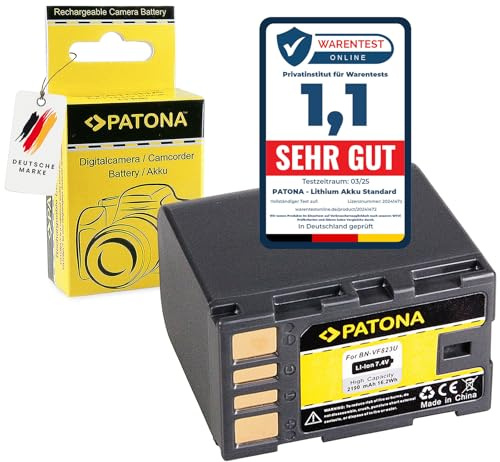 PATONA BN-VF823U Batteria 2190mAh compatibile con JVC GR-D720 GR-D725 GR-D740 GR-D750 GZ-MG130 GZ-MG175 GZ-MG330 GZ-HD3 GZ-HD10 GZ-MS100 GR-D860 GZ-MG530 GZ-MG730 BNVF823U BN VF823U