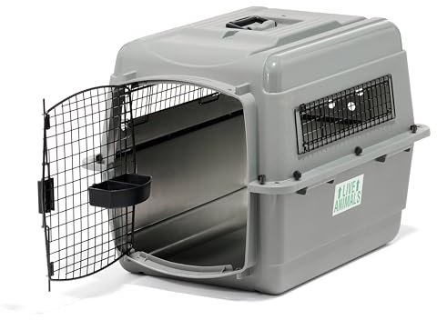 Petmate Sky Kennel - For Air and Travel, Airline Compliant Dog Crate for Pets up 15-30 lbs, Heavy Duty Dog Kennel, Made in the USA- 28 Inches