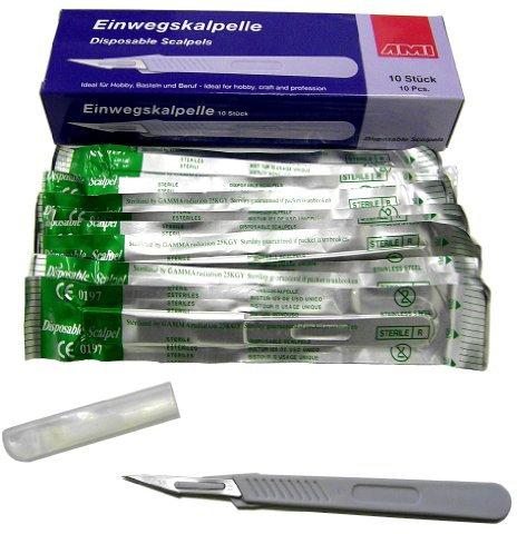 Confezione da einwegsk alpelle/bisturi, ideale per modellismo, ecc.