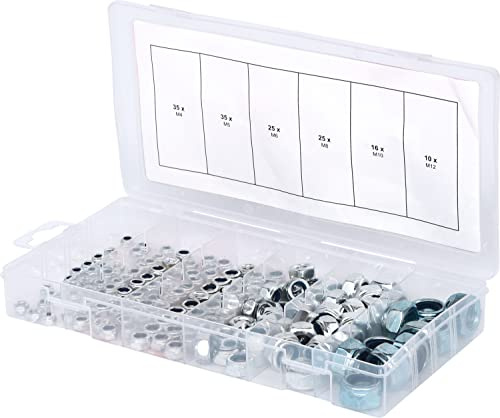 KS Tools 970.0120 Sortiment Sicherungsmuttern, M4-12, 146-tlg.