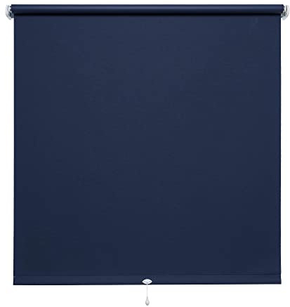 Verdunkelungsrollo Springrollo Schnapprollo Rollo dunkelblau Breite 60-200 cm Länge 180 cm Blickdicht Blickschutz (140 x 180 cm)