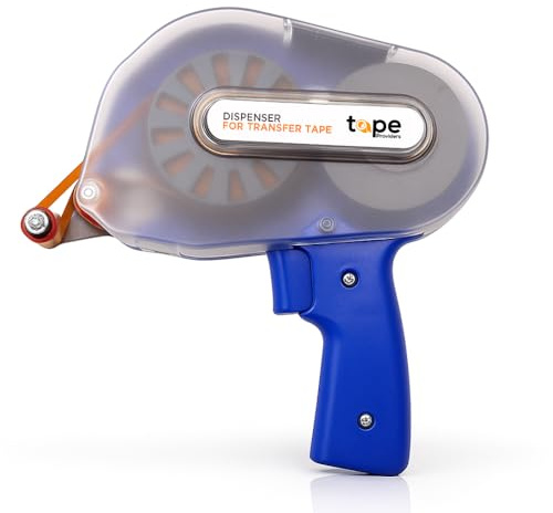 WOD RWATGD Tape Dispenser Gun for Transfer Tape, Adhesive Applicator: Dispenses 1/4 in., 3/8 in., 1/2 in., and 3/4 in. Wide on 1 in. Core