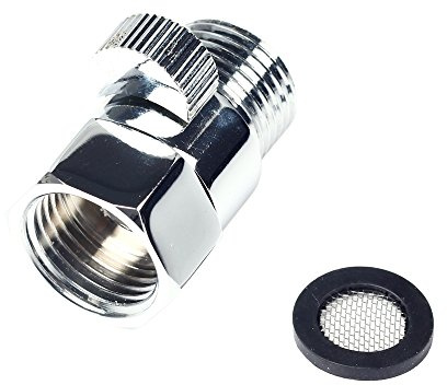 G1/2 Zoll Duschkopf aus Vollmessing, Durchflusskontrolle, Absperrventil, Anschlusskupplung