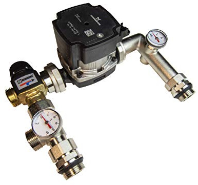 MD Technic Festwertregelset Pumpengruppe für Fußbodenheizung 1 bis 180 m2 ESBE VTA372 Kvs 3,4 + Grundfos UPM3 AUTO L 25-70 130 zzz