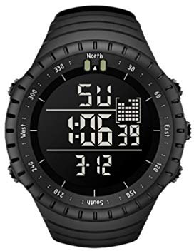 Hemobllo 50m Montre Électronique Numérique Étanche pour Homme Montre-Bracelet Sport Extérieur Chronomètre Résistante Aux Chocs