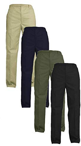 Gillicci Mens Elasticated Adjustable Waist Casual Smart Work Plain Rugby Trousers Pants