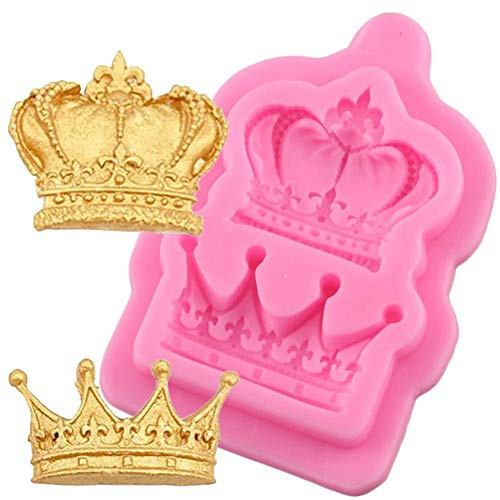 BYFRI Couronnes De Princess Reine 3D Moule en Silicone Fondant Gâteau De Petit Gâteau De Décoration Outils d'argile Résine Bonbons Super Sculpey
