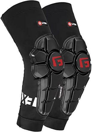 G-Form Pro-X3 armbågsskydd skydd för ungdomar och barn, Mtb Bmx Dh, cykling, snowboard, skateboardfotboll (svart, S/M)