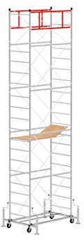 Gerüstgestell Arbeitshöhe 7,35 m aus Stahl Serie M4 LUX ausziehbarer Sockel - Made in Italy I SCEDIL