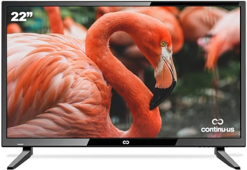 CONTINU.US HD TV 22 Inch | CT-2280 720p LED HD TV | HDMI/VGA/USB/Headphones and Cable Inputs, Compatible with Amazon Fire and ROKU Stick