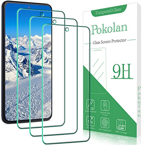 Pokolan,Protector de pantalla compatible con Xiaomi Poco X3, Poco X3 Pro, Poco X3 NFC, Poco F3 Película de vidrio templado, Ultra HD, dureza 9H, fácil de instalar, compatible con funda