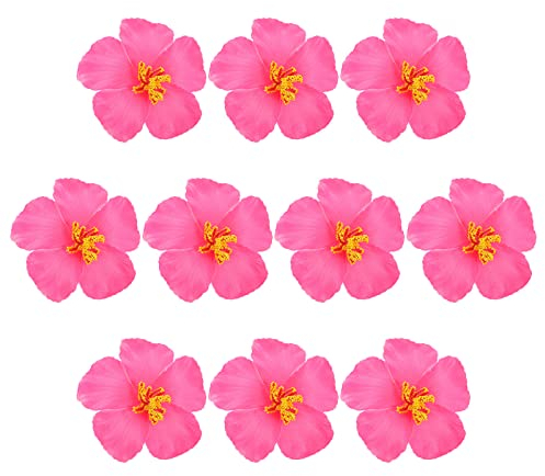 VALICLUD 10 stücke Hibiskus Blumen Hübsche rosa Blumen praktische Faux
