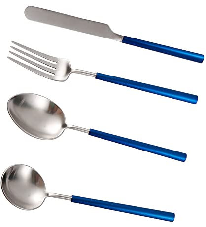 Set di posate con coltelli da bistecca, posate in acciaio inossidabile, posate da tavola