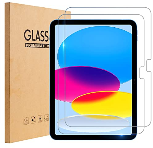TOPESCT 2-Pack Screen Protector for iPad (A16) 11th/10th Generation (2025/2022,11 inch/10.9 Inch),9H Tempered Glass Film,Anti-Scratch (2)