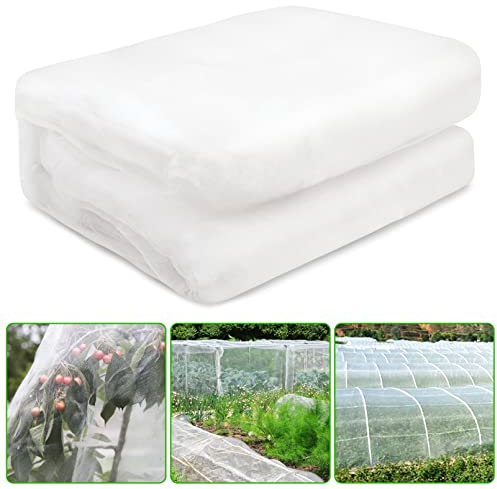 Hywean Hsafe Gemüsenetze Garten 2,5Mx10M Insektennetz Gartennetze Pflanzenschutznetze 0,8mm Feinmaschig Insektenschutznetz für Pflanzen Gemüse Obst Blumen Gewächshaus Schädlinge