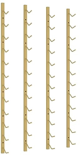 vidaXL 2X Wand Weinregal für 12 Flaschen Wandregal Weinhalter Weinflaschenhalter Flaschenregal Weinständer Hängeregal Weinflaschenregal Golden Eisen