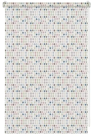 GARDINIA Rollo zum Klemmen, Tageslicht-Rollo, Blickdicht, Alle Montage-Teile inklusive, EASYFIX Rollo Japandi Mosaik, Bunt/Dekor, 45 x 150 cm