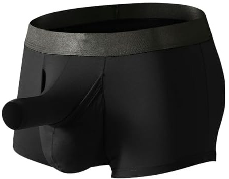 KWTF Uomo Boxer Intimo Sexy Custodia Lunga per Pene Boxer Mutande Uomo Hombre Elefante Rigonfiamento Mutandine