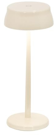 Zafferano, Lampada Sister Light Wi-Fi, Lampada da Tavolo Ricaricabile e Senza Fili con Controllo da Remoto, per Salotto ed Esterni, Dimmer a Step, 2200-4000 K, Altezza 32,8 cm, Colore Avorio