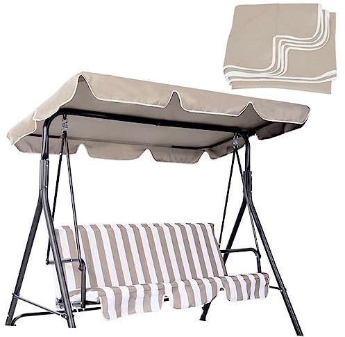 OFFSCH Toldo De Repuesto para Balancín De Jardín Oxford Beige UV para Hamaca Exterior y Patio