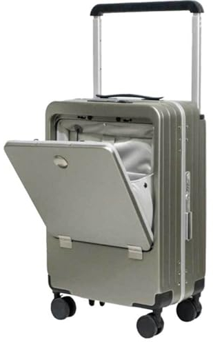 Valise De Voyage, Bagage à Main, BoîTier De Chariot avec Port USB, Porte-Gobelet d'eau Et Poche Avant pour Ordinateur Portable