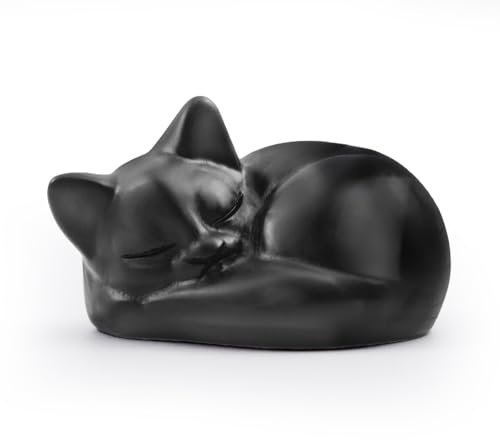 ZITUZY Obsidienne en cristal de guérison - Décoration pour chat - Obsidienne noire - Figurine de chat noir - Statue de lithothérapie pour les amoureux des chats