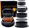 Bugudog Burgerpresse,3 in 1 Set Burger Pattie Presse,Hamburgerpresse Hamburger Patty Maker Patty Presse Perfekte Grillzubehör Spülmaschinenfeste mit 100 Patty Papers für Patties Frikadellen, Schwarz