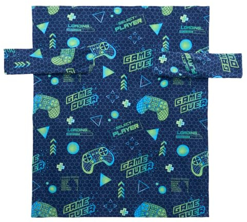 OHS Wearable Blanket with Sleeves, Soft Cosy Fleece Kids Wearable Blanket Gaming Printed Snuggle Blanket Winter TV Blanket For Sofa Couch, Honeycomb-100x125cm