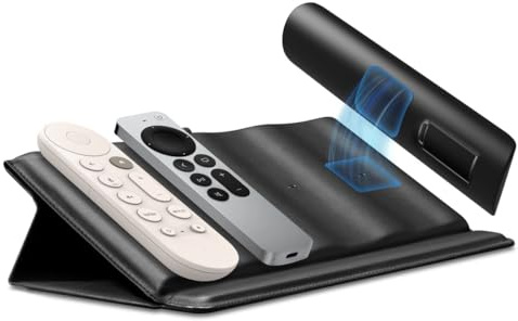 Spigen LD401 Soporte de Control Remoto, Soporte para Mando a Distancia, Organizador para Mandos - Negro