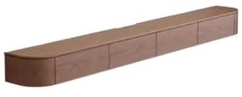 Meuble TV Suspendu Meuble TV flottant 78,7/86,6 avec lumière LED, support TV mural flottant for centre multimédia de divertissement, meuble TV en bois avec rangement, noyer Meuble TV Mural(Petit)