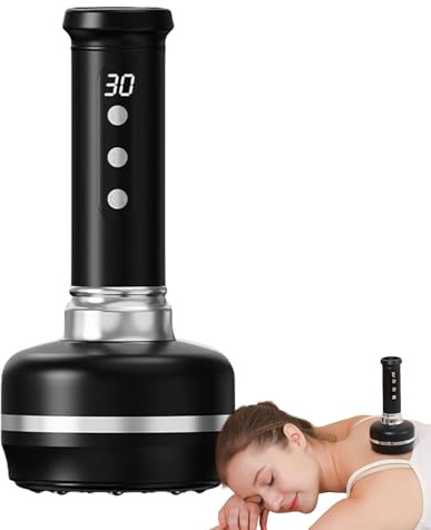 Ruwshuuk Cellulite Massagegerät, Einstellbarer Vibrations-Massageroller Mit Saugglocken Elektrisches Massagegerät, Handliches Vibrationsgerät Zur Körperformung Für Arme Beine Und Taille