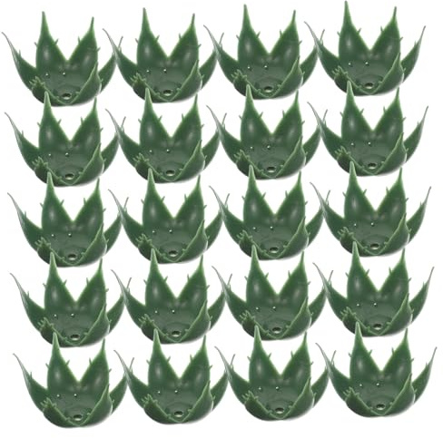 CVUTOVO 50pièces Sépales De Fleurs Artificielles Plastique Réceptacles pour DIY Accessoires De Composition Support De Fleurs Artificielles Lot de Vertes