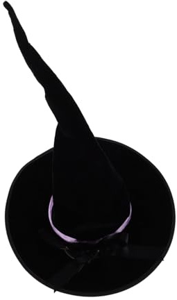 Beaupretty Chapeau de Velours Noir pour Halloween Accessoire Unisexe Élégant Compatible avec Costumes Traditionnels et Modernes pour Femmes et Hommes
