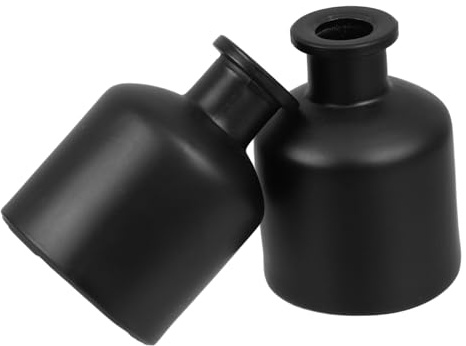 Hemobllo Difusores de Varillas de Vidrio Recargables 2 Piezas Frascos Vacíos Cilíndricos para Aceites Esenciales Fácil Cuidado Aptos para Sala de Estar Dormitorio y Escritorio