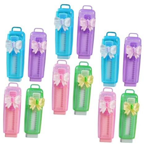 Veemoon 12 Piezas Error de Eraser para lápices Push-Pull Retractable Pencil Eraser borrador de botón bolígrafos de borrador para dibujar de forma retráctil