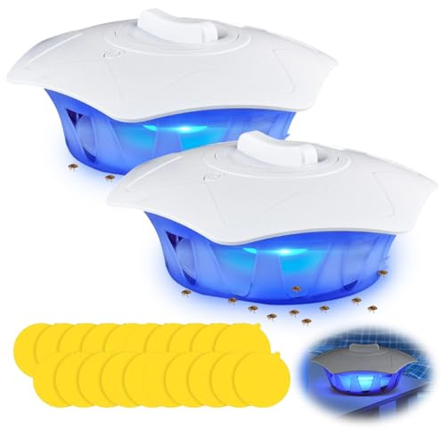 DAJASD Trappola Per Pulci, 2 Pezzi Trappole Antipulci Per La Casa, Cattura Pulci Con 4 Modalità Di Illuminazione, Trappole Per Pulci Con 20 Dischi Adesivi Per Soggiorno, Camera Da Letto, Cucina