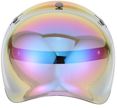 TOGEVAL Set Visiera Parasole Casco Moto Trasparente Antivento Supporto Lente di Ricambio Protettiva UV Leggera per Equipaggiamento Motociclistico da Donna Sostituzione Rapida per Guida