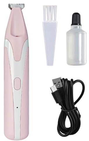 Tondeuse pour chien de toilettage, Tondeuse électrique sans fil, rechargeable USB, étanche, Pour Coussinets de Chien, pour animaux de compagnie, chiot, teckel, visage, corps, griffes, bain, intérieur,