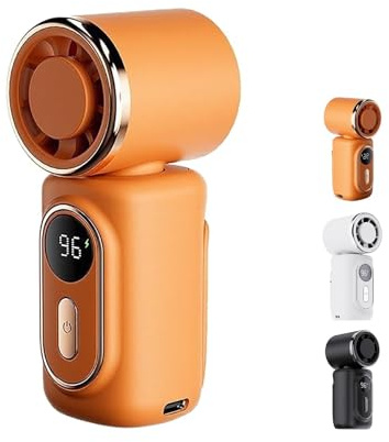Vtizikl Clip Mini Handheld Fan,Portable Clip on Fan have 180° Rotation,5 Speeds USB Rechargeable Pocket Fan,Mini Clip and Desk Fan for Office,Travel,Beach,Camping,Outdoor & Makeup (Orange)