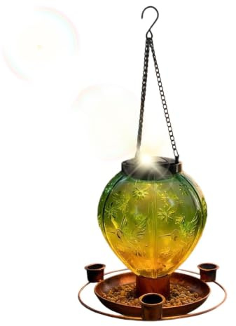 Mangeoires solaires pour Oiseaux d'extérieur Porte-Nourriture en Forme de | Mangeoire Colibri Pour votre jardin, cour, terrasse, pelouse, balcon, deck, arbre