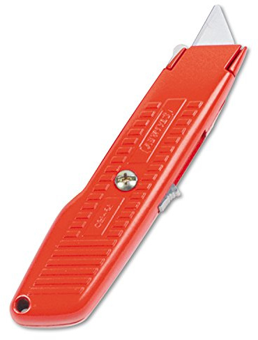 STANLEY Universalmesser, Interlocksicherheit, selbsteinziehend, runde Spitze (10-189C)