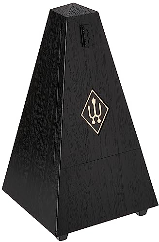 Wittner Metronom Taktell Pyramidenform System Maelzel Serie 845 - Kunststoffgehäuse - Ohne Glocke - Schwarz - Mechanisch zum Aufziehen - Keine Batterien erforderlich - Made in Germany