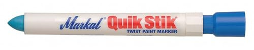 Markal 61070 Quik Stik Twist Long-Lasting Solid Paint Marker, Blue (Pack of 12)
